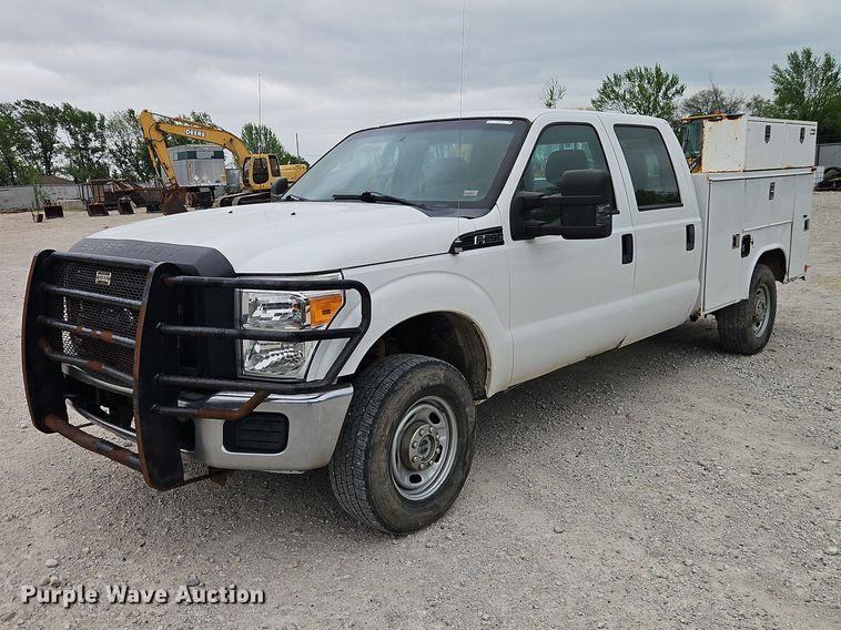 image for item EO7261 2012 Ford F250 Super Duty Crew Cab utility bed pickup truck