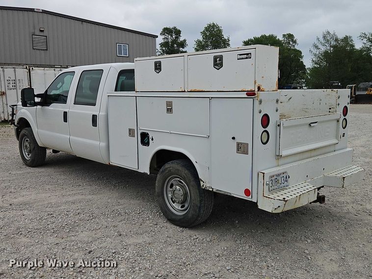 image for item EO7261 2012 Ford F250 Super Duty Crew Cab utility bed pickup truck