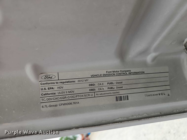 image for item EO7261 2012 Ford F250 Super Duty Crew Cab utility bed pickup truck