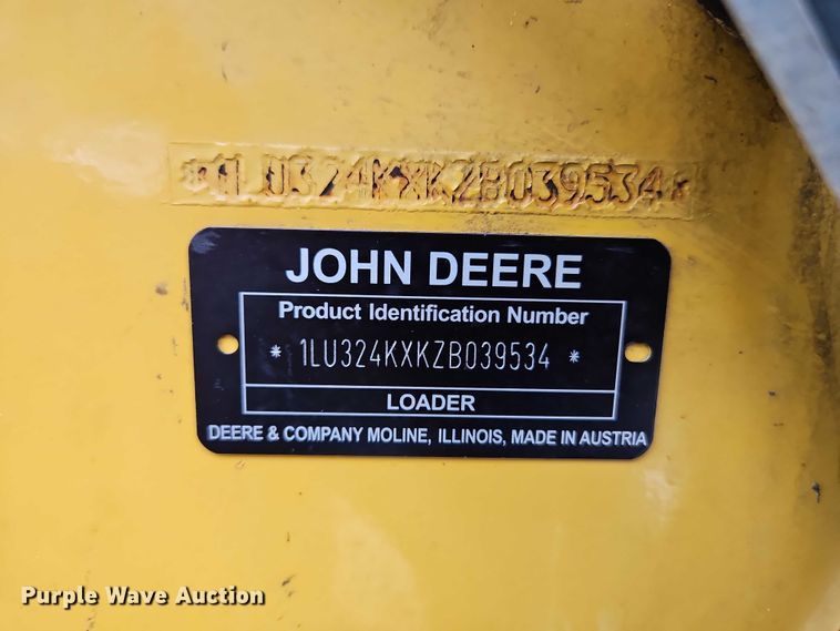image for item EO7262 2015 John Deere 324K wheel loader