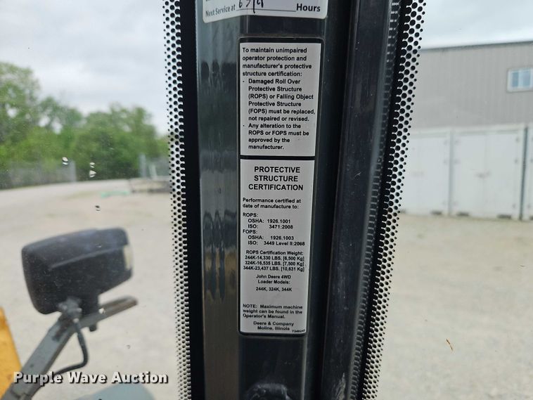 image for item EO7263 2016 John Deere 324K wheel loader