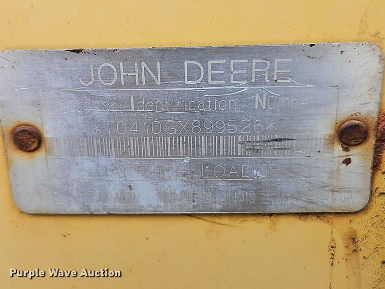 image for item EO7264 2001 John Deere 410G backhoe