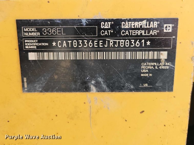 image for item EO7290 2013 Caterpillar 336 E L excavator