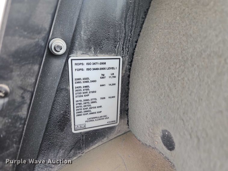 image for item EO7295 2016 Caterpillar 236D skid steer loader