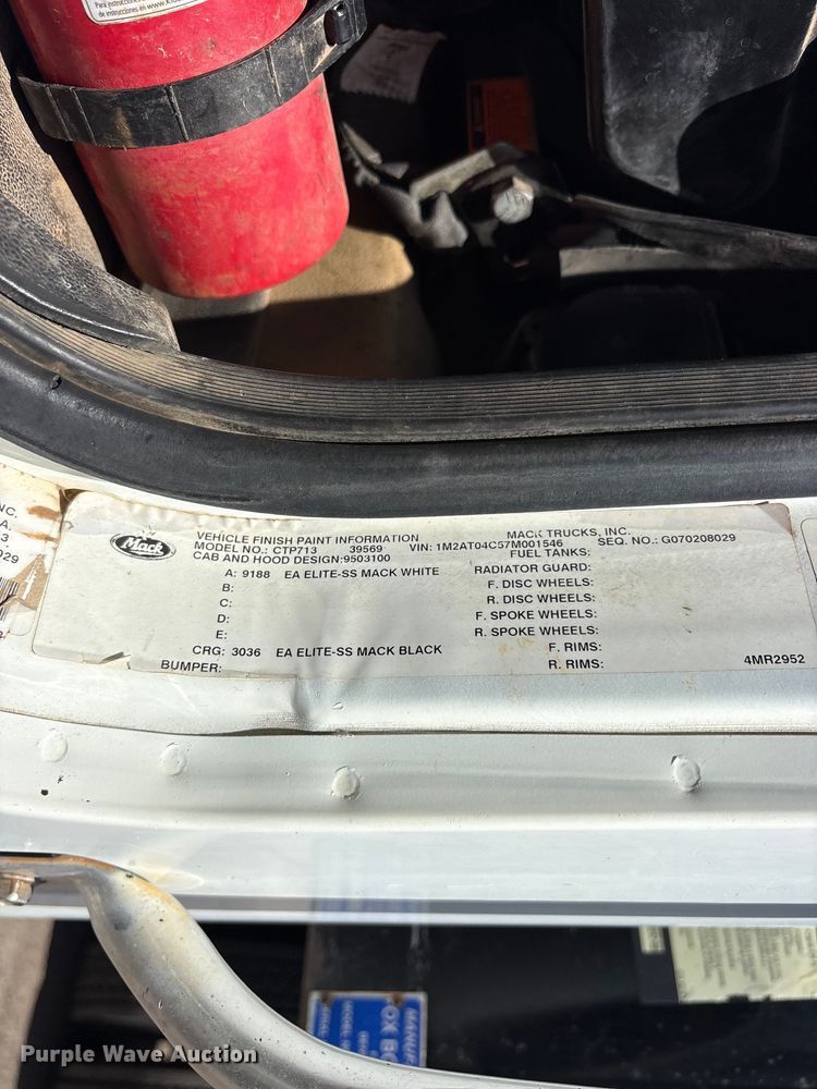 image for item ES8883 2007 Mack CTP713 dump truck