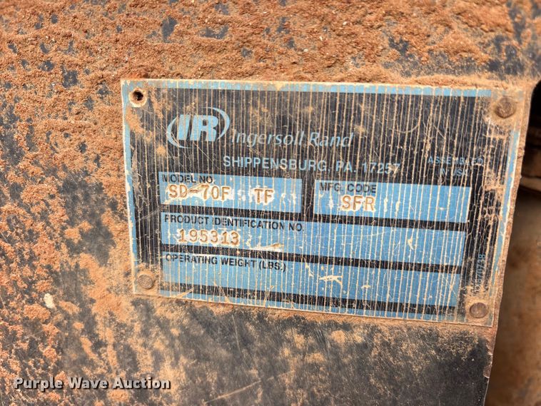 image for item ES8885 2007 Ingersoll Rand SD-70F TF single drum vibratory roller