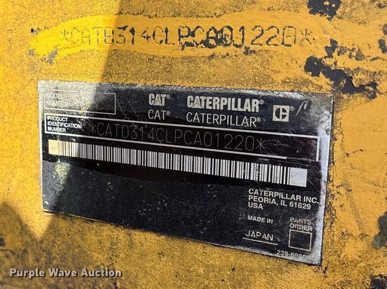 image for item ES8891 2006 Caterpillar 314C LCR excavator