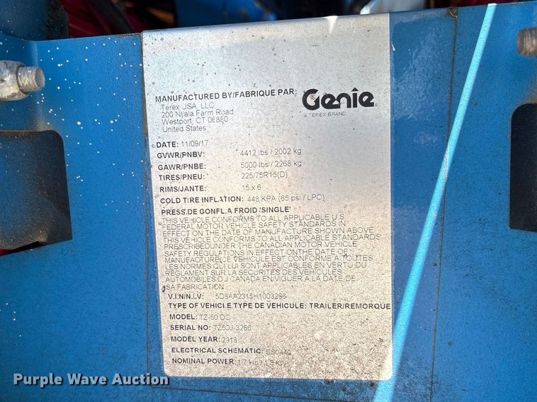 image for item ES8897 2018 Genie TZ-50 DC boom lift