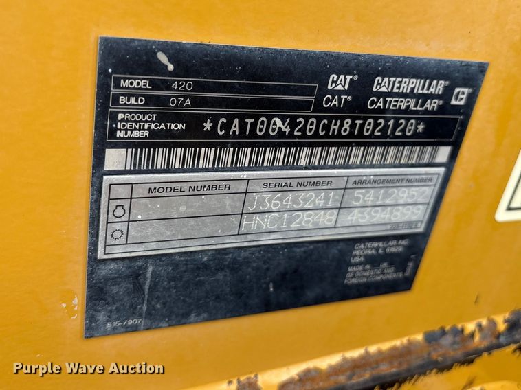 image for item ES8923 2022 Caterpillar 420 backhoe