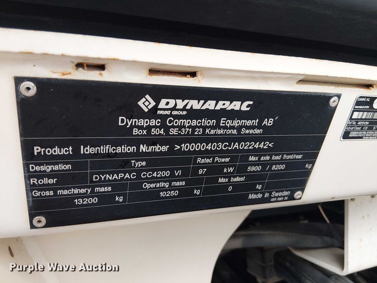 image for item ES8932 2018 Dynapac CC4200 VI double drum vibratory roller