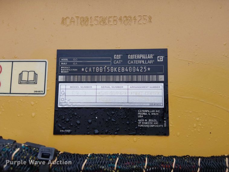 image for item ES8934 2021 Caterpillar 150 motor grader