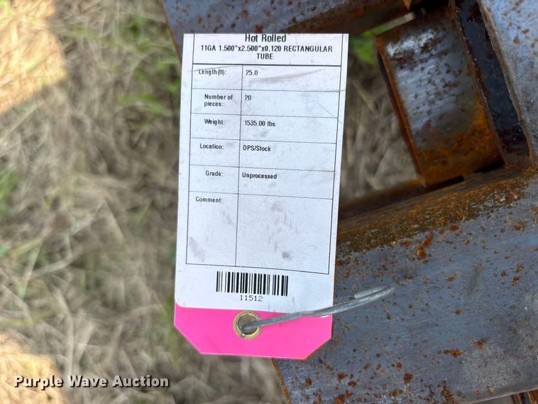 image for item ES8956 (50) joints of rectangular tubing