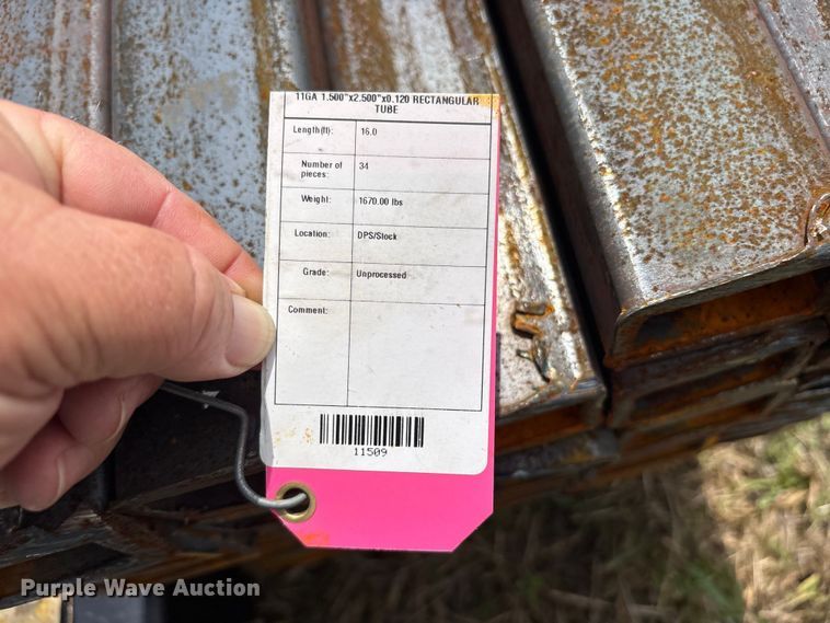 image for item ES8957 (49) joints of rectangular tubing