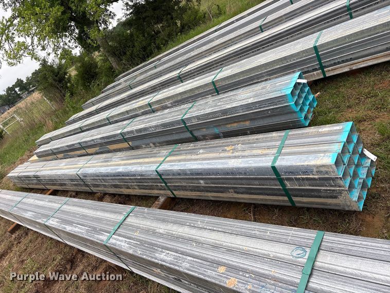 image for item ES8964 (16) joints of galvanized square tubing
