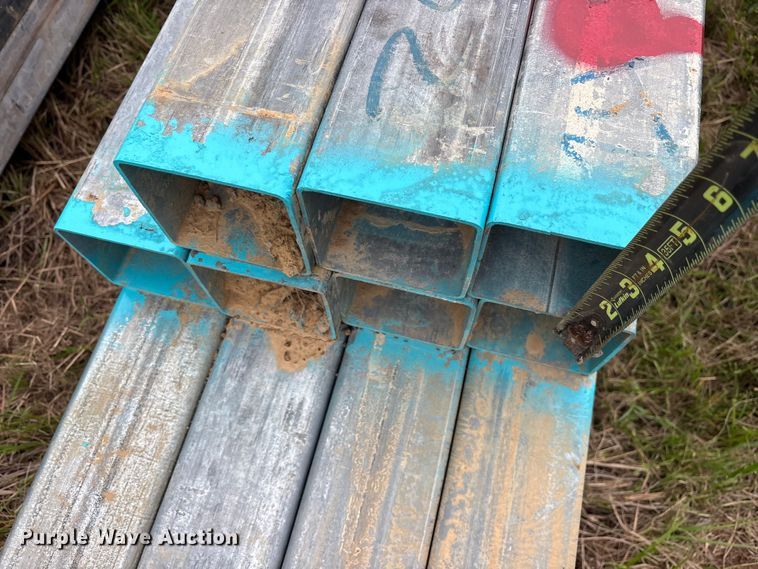 image for item ES8965 (16) joints of galvanized square tubing