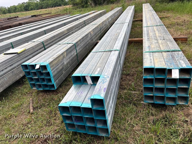image for item ES8969 (16) joints of galvanized square tubing