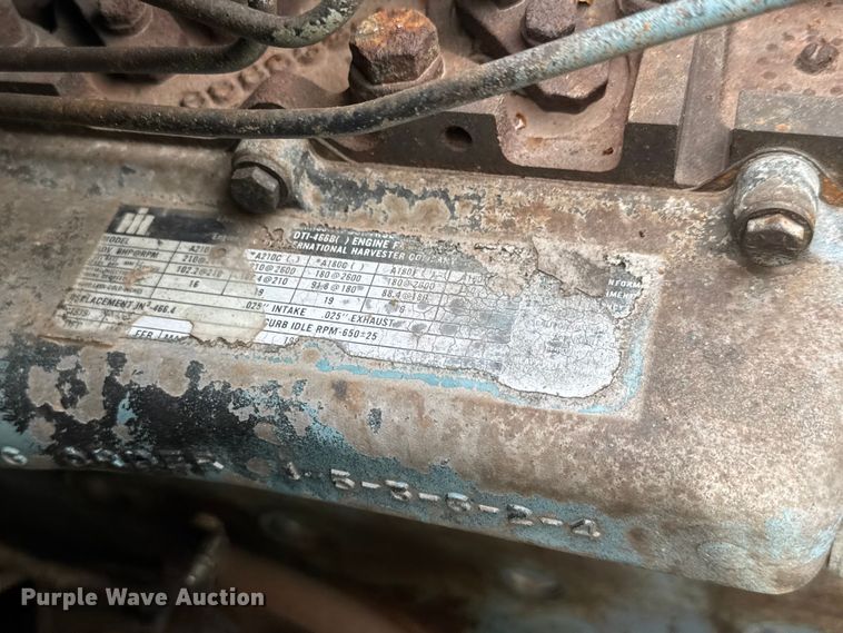 image for item ET1932 1980 International Cargostar 1850 B truck cab and chassis with tree spade