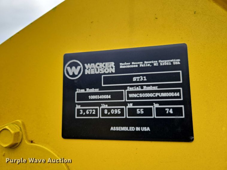 image for item ET5074 2023 Wacker Neuson ST31 tracked skid steer loader
