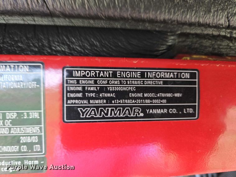 image for item ET5076 2019 Yanmar VIO80 mini excavator