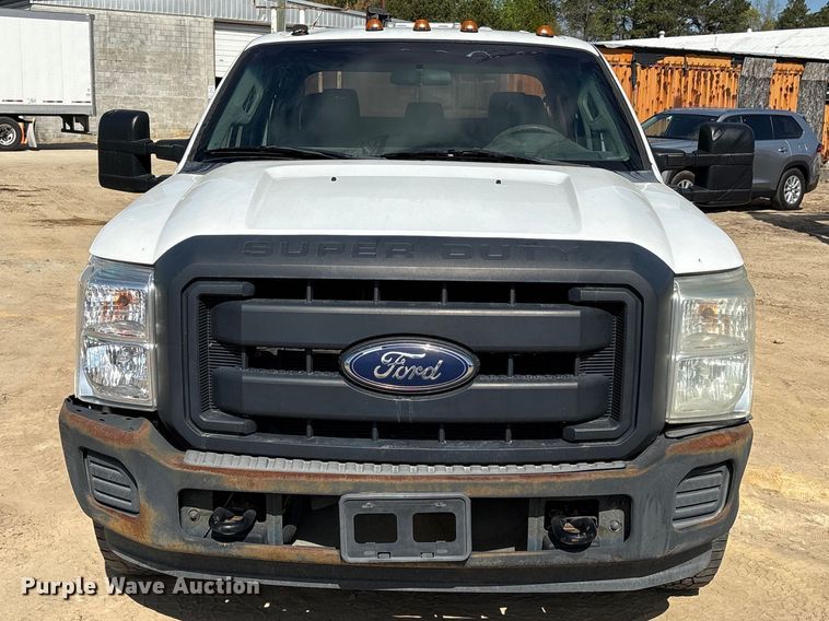 image for item EU0505 2013 Ford F350 Super Duty XL Crew Cab utility bed pickup truck