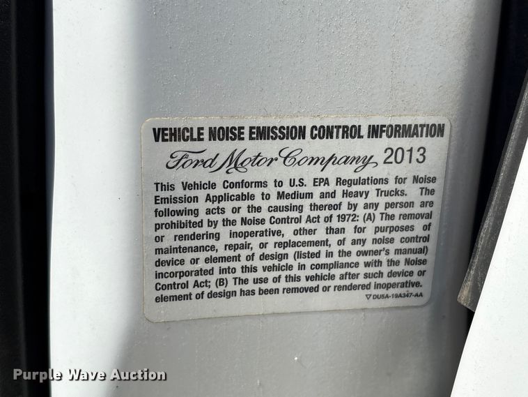 image for item EU0505 2013 Ford F350 Super Duty XL Crew Cab utility bed pickup truck