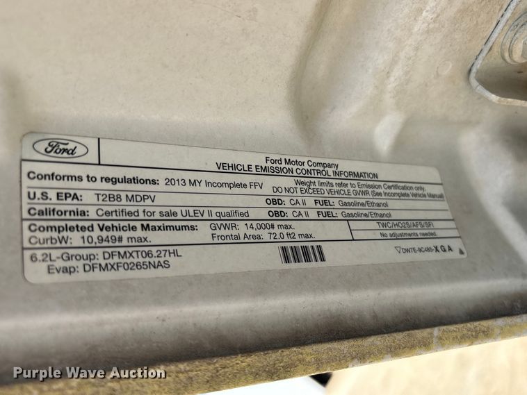 image for item EU0505 2013 Ford F350 Super Duty XL Crew Cab utility bed pickup truck