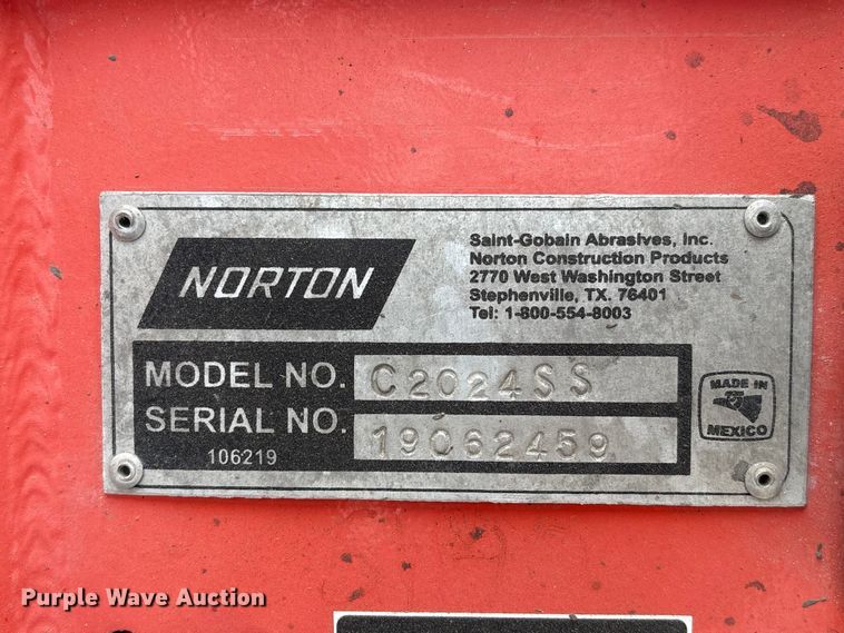 image for item EU0537 Norton C2024SS concrete saw