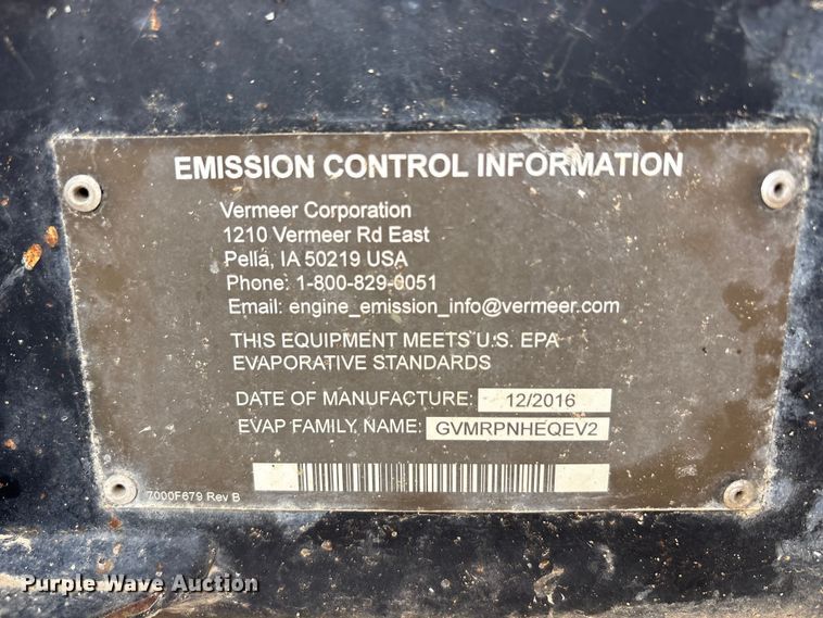 image for item EU5511 2016 Vermeer BC900XL wood chipper