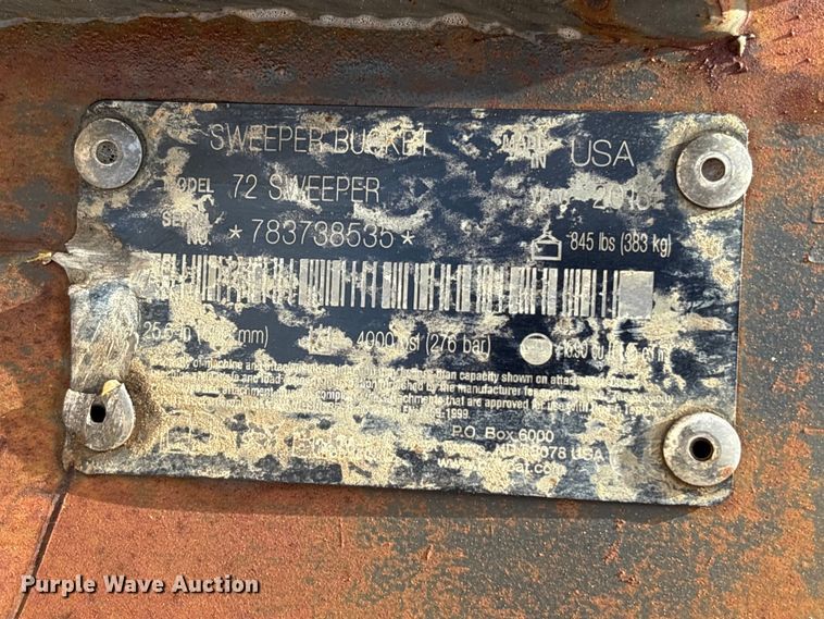 image for item EU7494 Bobcat 72 Sweeper skid steer sweeper