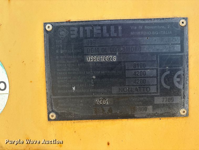 image for item EU8628 2001 Bitelli DTV 370 double drum vibratory roller