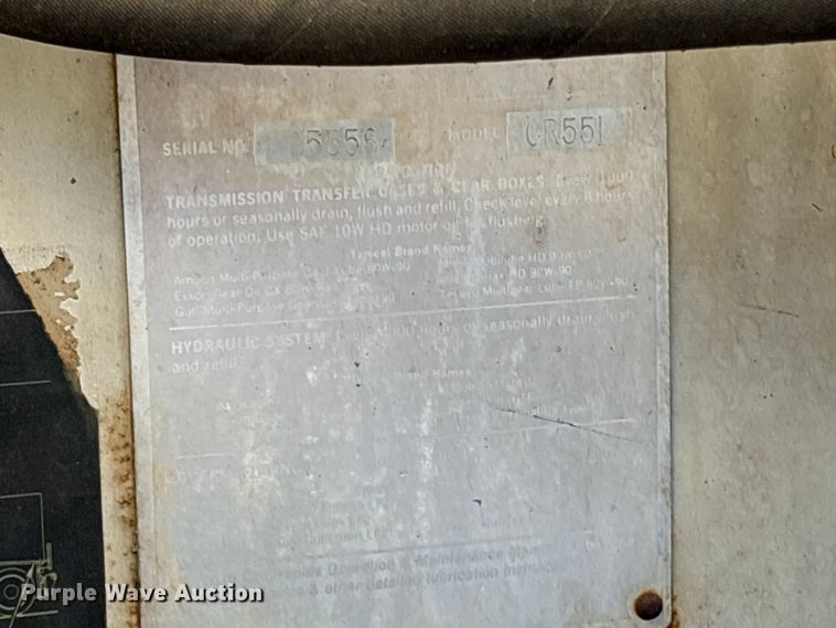 image for item EU8629 1996 Cedarapids CR551 paver