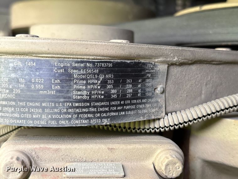 image for item EU8639 2015 Multiquip MQP240 generator