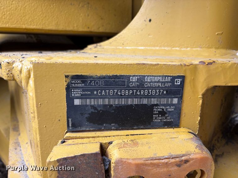 image for item EU8656 2015 Caterpillar 740B articulated haul truck