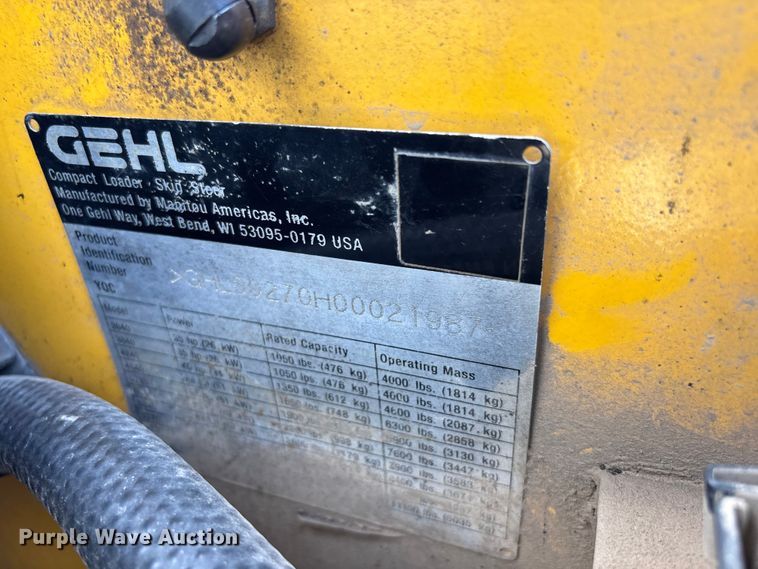 image for item EV2926 2012 Gehl V270 skid steer loader
