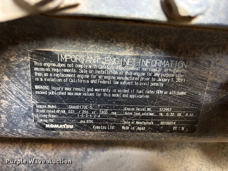 image for item EV2927 2006 Komatsu WA600-6 wheel loader
