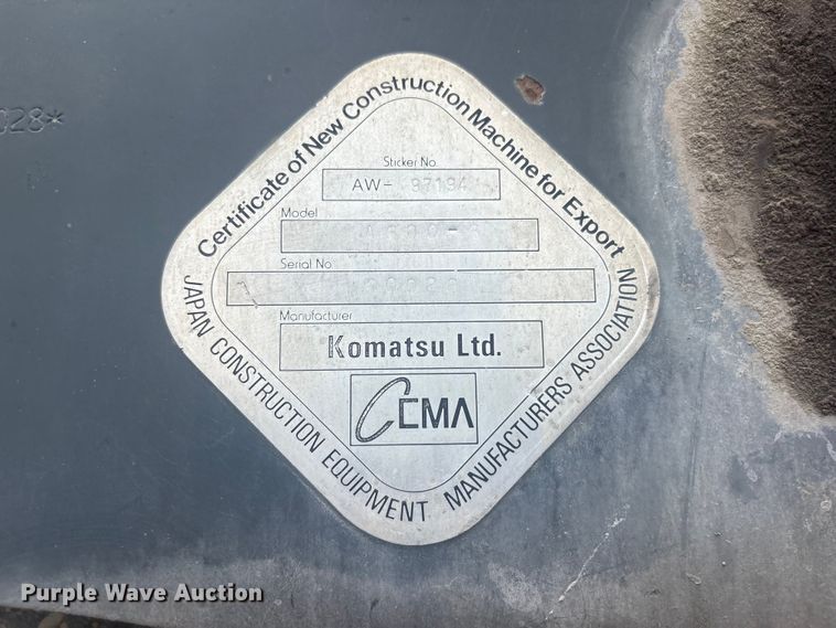 image for item EV2927 2006 Komatsu WA600-6 wheel loader