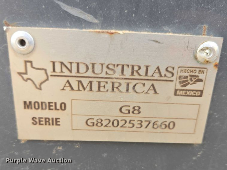 image for item EV5777 Industrias America G8 skid steer snow pusher