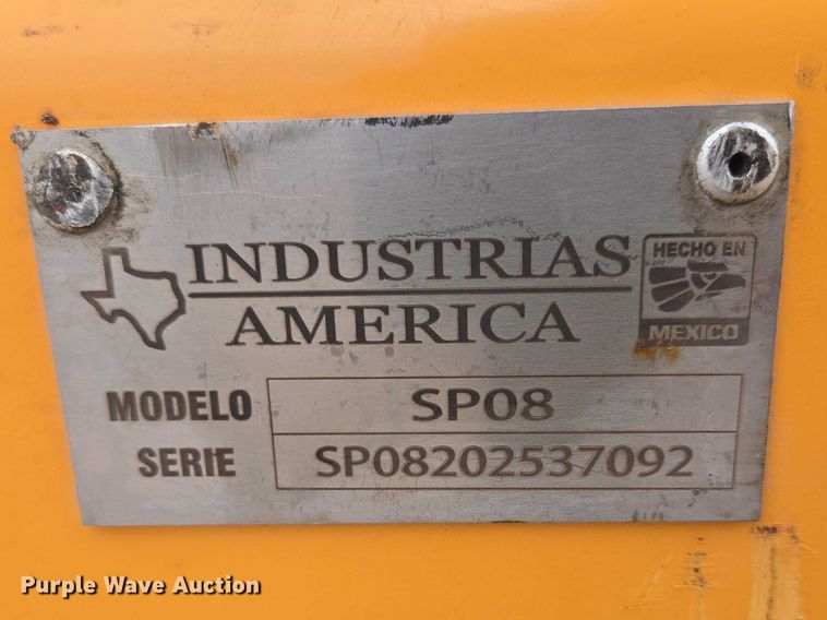 image for item EV5778 Industrias America SP08 skid steer snow pusher
