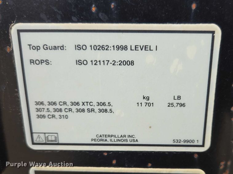 image for item EV5791 2020 Caterpillar 310 excavator