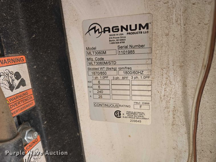 image for item EV5797 2011 Magnum MLT3060M light plant