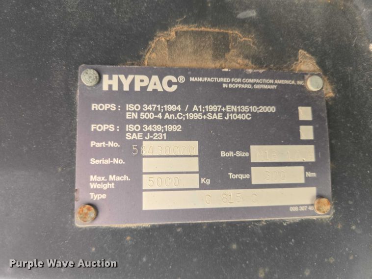 image for item EV5799 Hypac C815C single drum vibratory roller