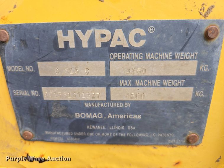 image for item EV5799 Hypac C815C single drum vibratory roller