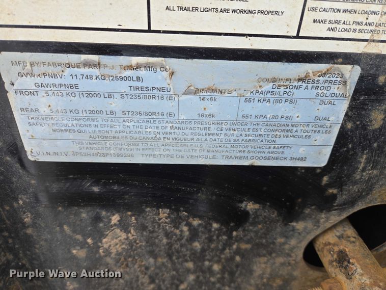 image for item EV5804 2023 PJ Trailers equipment trailer