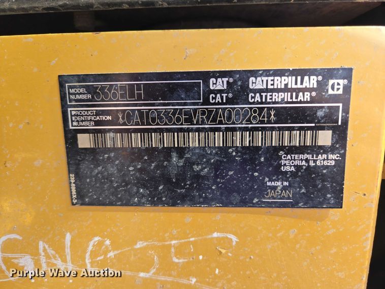 image for item EV5911 2013 Caterpillar 336E LH excavator