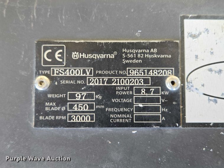 image for item EV5924 Husqvarna FS400LV concrete saw