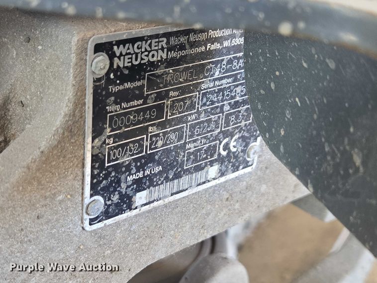image for item EV5933 Wacker Neuson CT48 power trowel