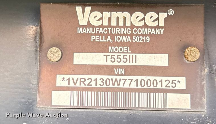 image for item EV7713 2007 Vermeer T555 commander 3 trencher