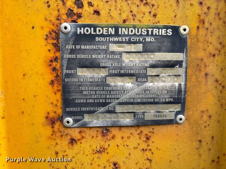 image for item EV7715 1981 Holden HGD2022 equipment trailer