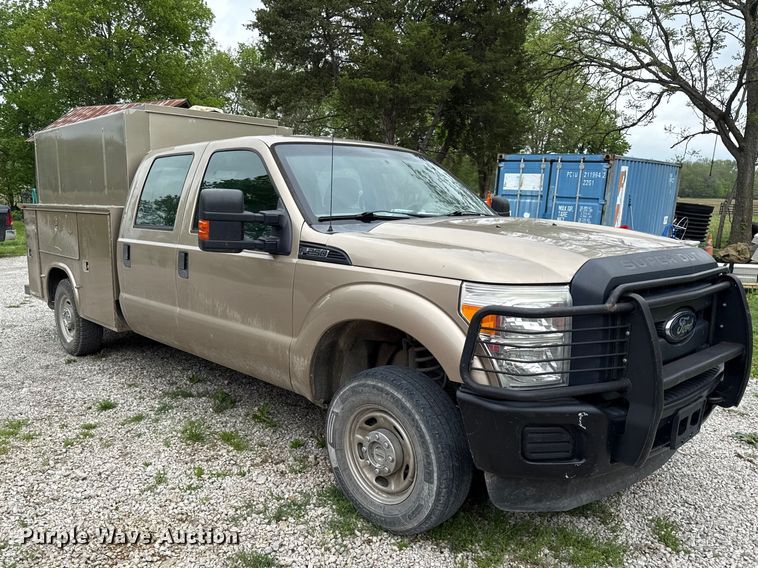 image for item EV7722 2012 Ford F250 Crew Cab utility bed pickup truck