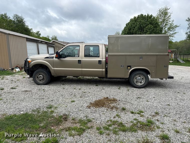 image for item EV7722 2012 Ford F250 Crew Cab utility bed pickup truck